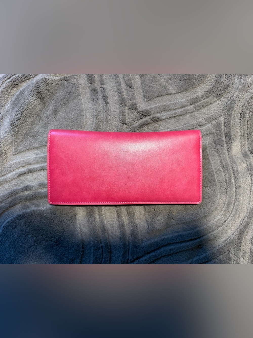 Women's Pink Leather Clutch Wallet - Sleek Foldover Design